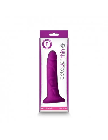 Colours Pleasures - Thin 5" Dildó - Purple Dongok - Dildók NS Toys