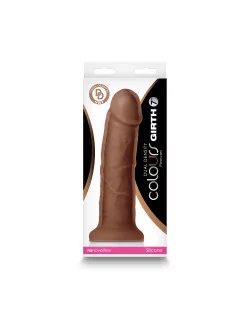 Colours - Dual Density - 7" Girth Dildó - Brown Dongok - Dildók NS Toys