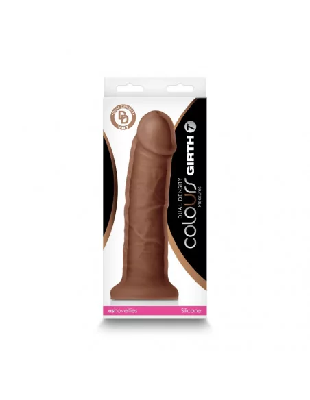 Colours - Dual Density - 7" Girth Dildó - Brown Dongok - Dildók NS Toys