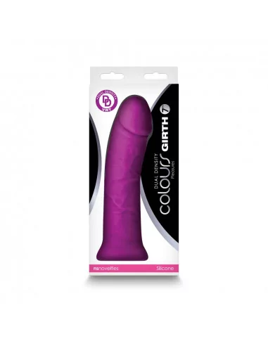 Colours - Dual Density - 7" Girth Dildó - Purple Dongok - Dildók NS Toys