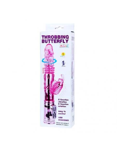 Throbbing Butterfly Vibrátor Pink Nonfiguratív vibrátorok Debra