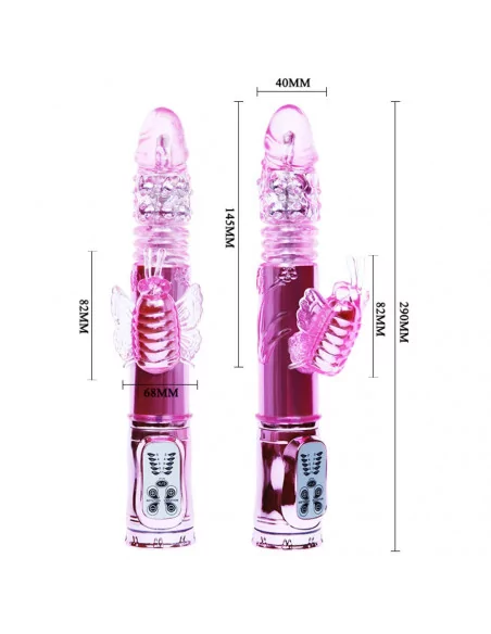 Throbbing Butterfly Vibrátor Pink Nonfiguratív vibrátorok Debra