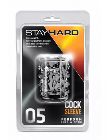 Stay Hard Cock Sleeve 05 Clear Péniszgyűrű Péniszgyűrűk - Mandzsetták Blush