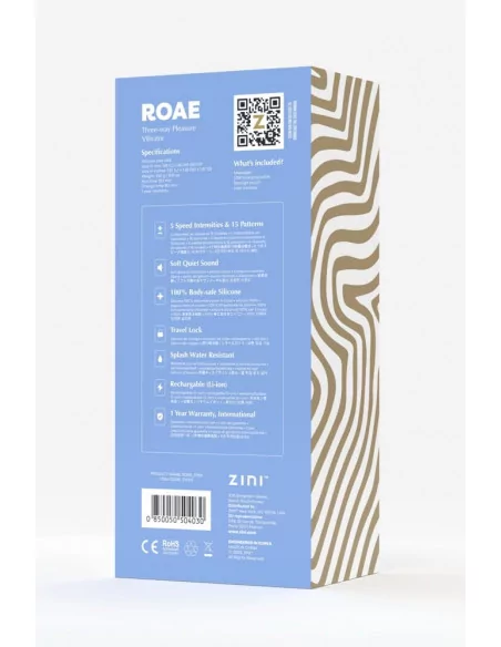 Zini Roae SE Three-way Pleasure Vibrátor Pink Nonfiguratív vibrátorok Zini