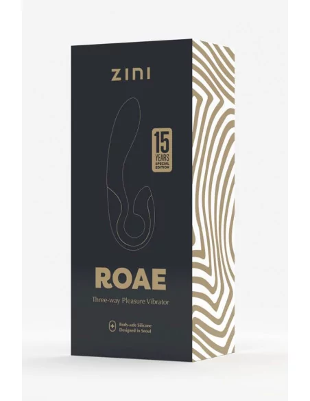 Zini Roae SE Three-way Pleasure Vibrátor Black Gold Nonfiguratív vibrátorok Zini