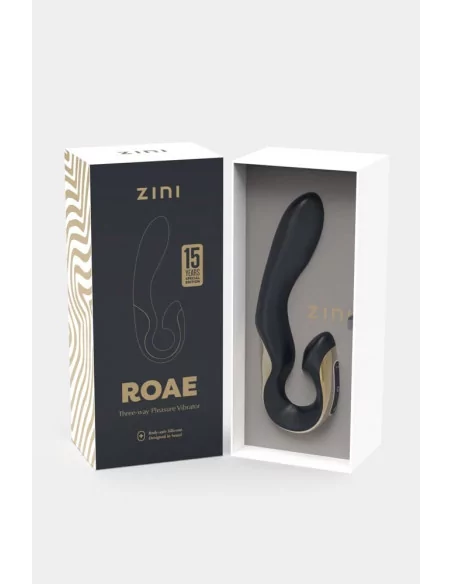 Zini Roae SE Three-way Pleasure Vibrátor Black Gold Nonfiguratív vibrátorok Zini
