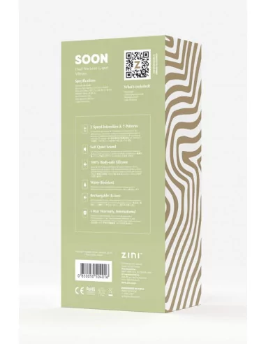 Zini Soon Dual Pleasure G Spot Vibrátor Blue Nonfiguratív vibrátorok Zini