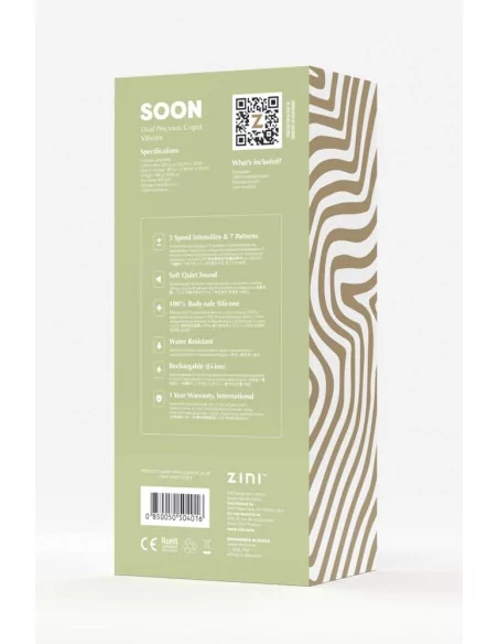 Zini Soon Dual Pleasure G Spot Vibrátor Blue Nonfiguratív vibrátorok Zini