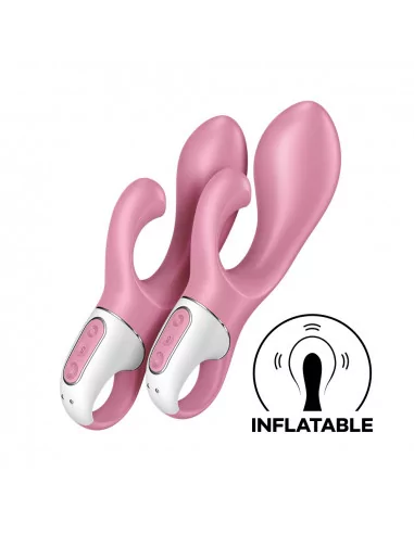 Air Pump Bunny 2 Light Red Vibrátor Nonfiguratív vibrátorok Satisfyer