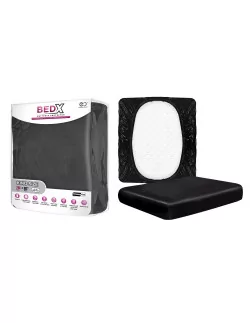 BED X - MATTRESS PROTECTOR - KING SIZE BLACK PVC ágyneműk Nmc