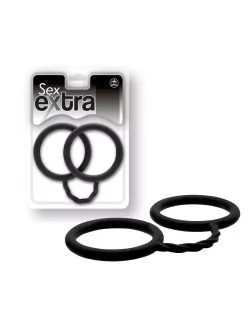 SEX EXTRA - Fekete Szilikon Bilincs Bilincsek - Kötözők Nmc