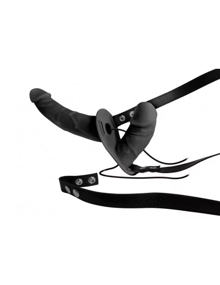 DOUBLE THRUSTER VIBE BLACK Felcsatolható Dildó Felcsatolható eszközök Nmc DOUBLE THRUSTER VIBE BLACK Felcsatolható Dildó Felcsatolható eszközök Nmc