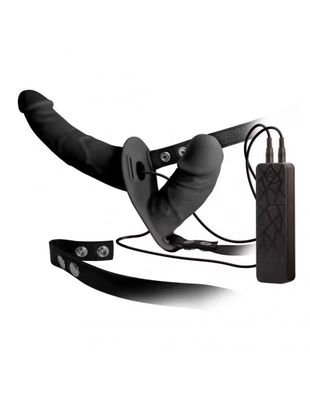 DOUBLE THRUSTER VIBE BLACK Felcsatolható Dildó Felcsatolható eszközök Nmc DOUBLE THRUSTER VIBE BLACK Felcsatolható Dildó Felcsatolható eszközök Nmc