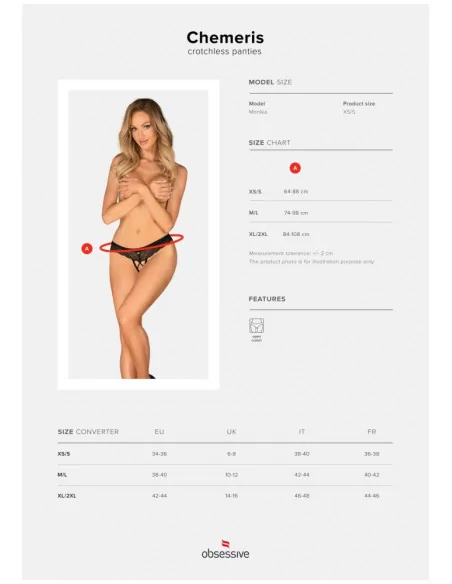 Chemeris Bugyi XS/S Női fehérneműk Obsessive