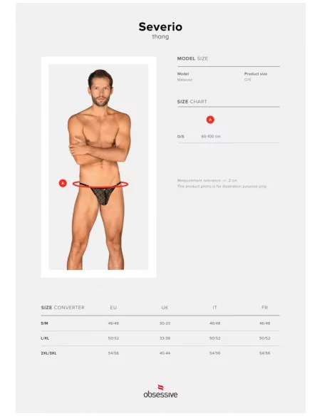 Severio Férfi Tanga O/S Férfi ruházat Obsessive