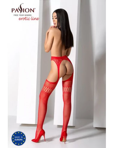 Harisnya S026 Red Harisnyák - Harisnyatartók Passion