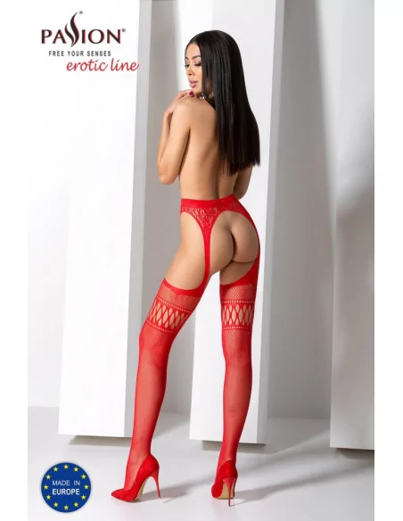 Harisnya S026 Red Harisnyák - Harisnyatartók Passion