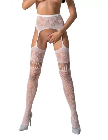 Harisnya S030 White Harisnyák - Harisnyatartók Passion