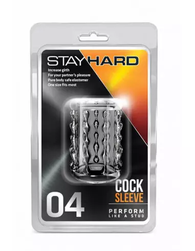 Stay Hard Cock Sleeve 04 Clear Péniszgyűrű Péniszgyűrűk - Mandzsetták Blush