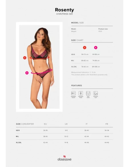 Rosenty 2 Részes Szett M/L Együttesek Obsessive