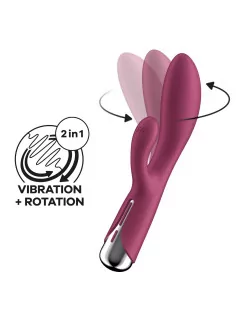 Spinning Rabbit 1 Red Vibrátor Nonfiguratív vibrátorok Satisfyer 2