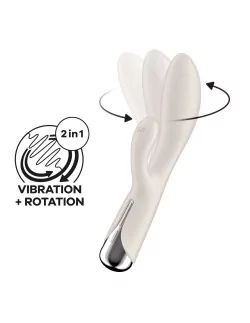 Spinning Rabbit 1 Beige Vibrátor Nonfiguratív vibrátorok Satisfyer 2