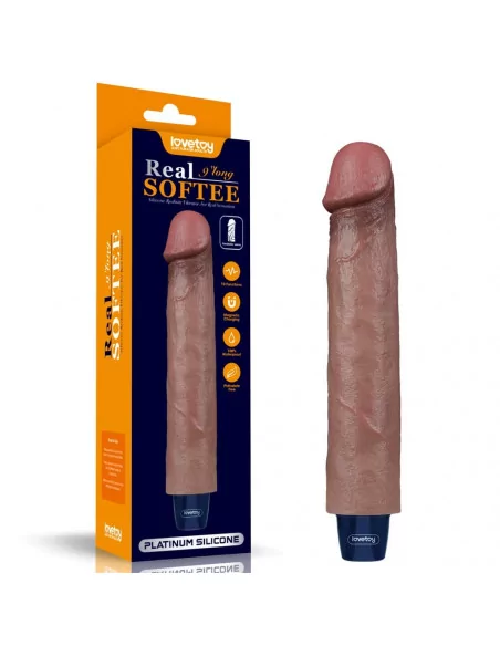 9" REAL SOFTEE Rechargeable Silicone Vibrátor Realisztikus vibrátorok Lovetoy