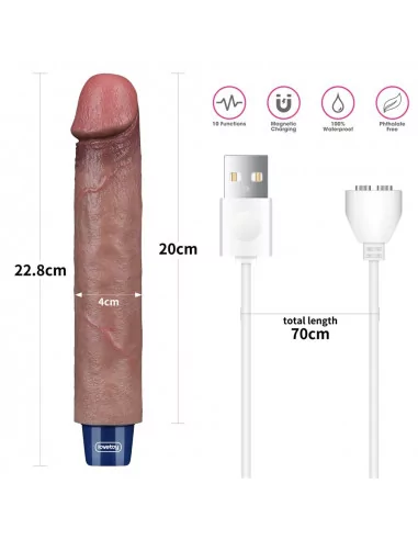 9" REAL SOFTEE Rechargeable Silicone Vibrátor Realisztikus vibrátorok Lovetoy