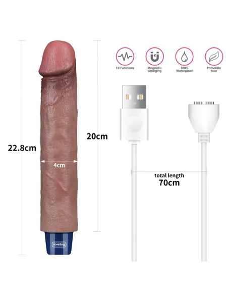 9" REAL SOFTEE Rechargeable Silicone Vibrátor Realisztikus vibrátorok Lovetoy