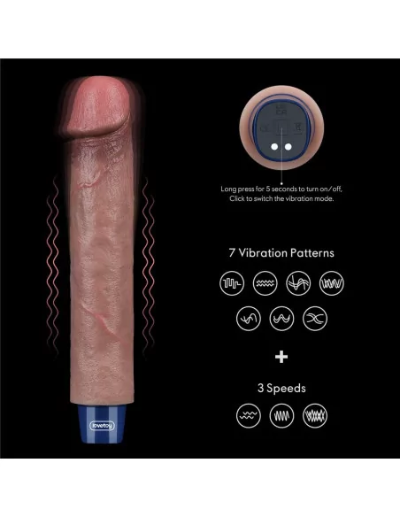 9" REAL SOFTEE Rechargeable Silicone Vibrátor Realisztikus vibrátorok Lovetoy