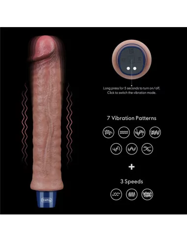 9.5" REAL SOFTEE Rechargeable Silicone Vibrátor Realisztikus vibrátorok Lovetoy