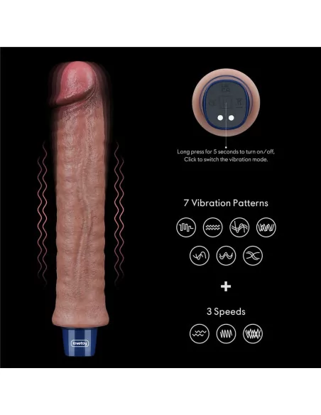 9.5" REAL SOFTEE Rechargeable Silicone Vibrátor Realisztikus vibrátorok Lovetoy