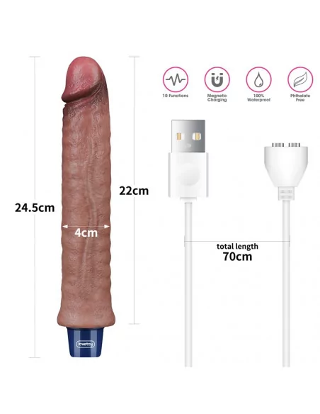 9.5" REAL SOFTEE Rechargeable Silicone Vibrátor Realisztikus vibrátorok Lovetoy