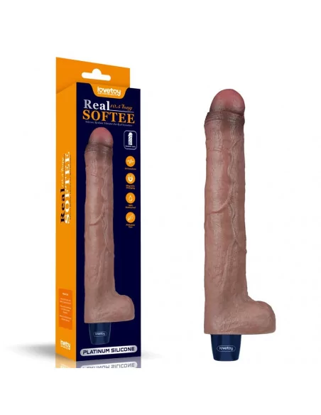 10.5" REAL SOFTEE Rechargeable Silicone Vibrátor Realisztikus vibrátorok Lovetoy
