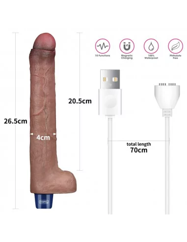 10.5" REAL SOFTEE Rechargeable Silicone Vibrátor Realisztikus vibrátorok Lovetoy
