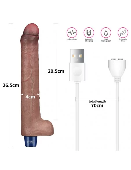 10.5" REAL SOFTEE Rechargeable Silicone Vibrátor Realisztikus vibrátorok Lovetoy