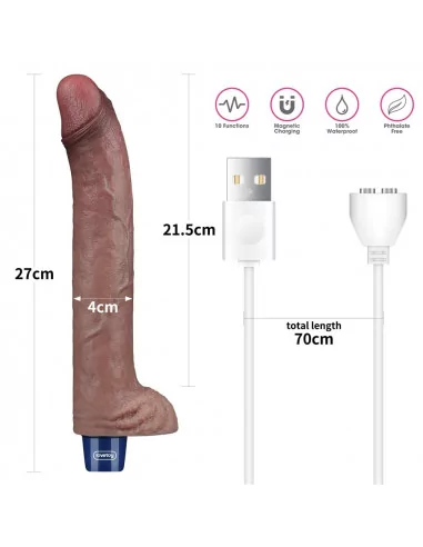 11" REAL SOFTEE Rechargeable Silicone Vibrátor Realisztikus vibrátorok Lovetoy