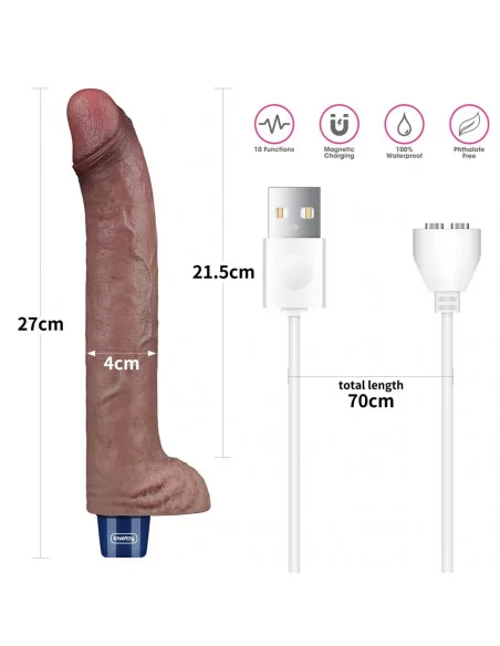 11" REAL SOFTEE Rechargeable Silicone Vibrátor Realisztikus vibrátorok Lovetoy