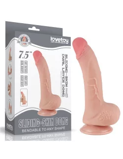 7.5'' Sliding Skin Dual Layer Dildó 2 Dongok - Dildók Lovetoy