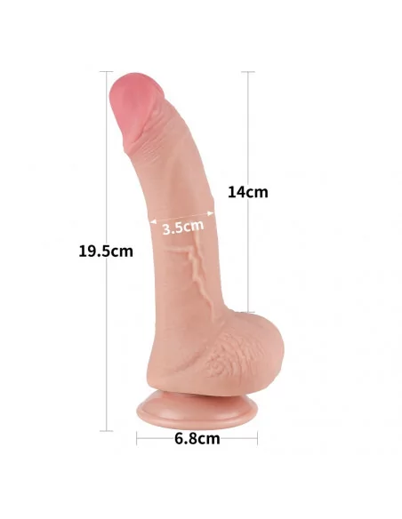 7.5'' Sliding Skin Dual Layer Dildó 2 Dongok - Dildók Lovetoy