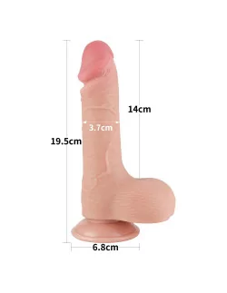 7.5'' Sliding Skin Dual Layer Dildó 3 Dongok - Dildók Lovetoy 2