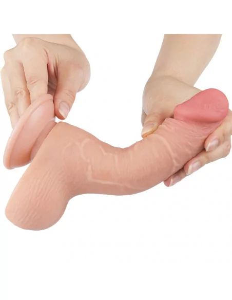 7.5'' Sliding Skin Dual Layer Dildó 3 Dongok - Dildók Lovetoy