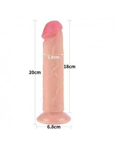 8'' Sliding Skin Dual Layer Dildó 2 Dongok - Dildók Lovetoy