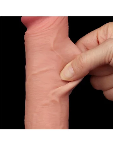 8'' Sliding Skin Dual Layer Dildó 2 Dongok - Dildók Lovetoy