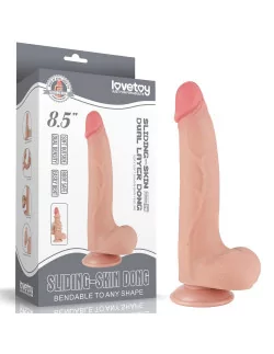 8.5'' Sliding Skin Dual Layer Dildó Dongok - Dildók Lovetoy