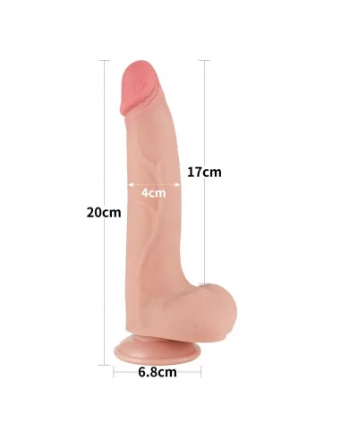 8.5'' Sliding Skin Dual Layer Dildó Dongok - Dildók Lovetoy