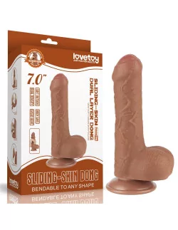 7'' Sliding Skin Dual Layer Dildó Dongok - Dildók Lovetoy