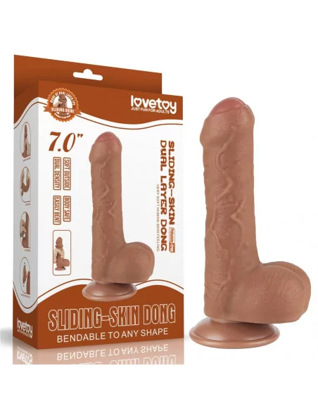 7'' Sliding Skin Dual Layer Dildó Dongok - Dildók Lovetoy