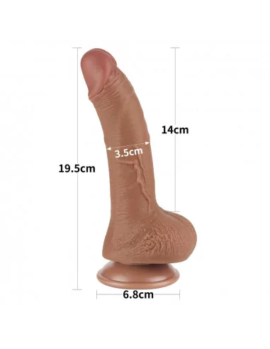 7.5'' Sliding Skin Dual Layer Dildó Dongok - Dildók Lovetoy