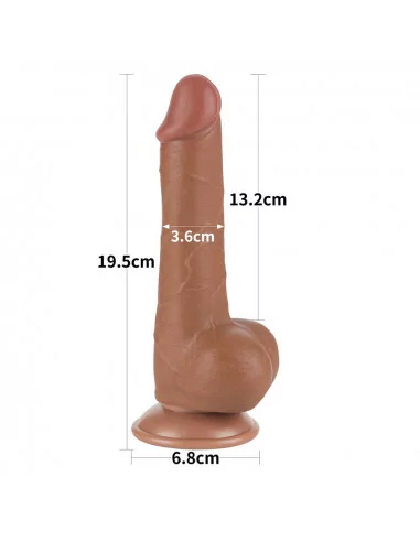 7.5'' Sliding Skin Dual Layer Dildó 2 Dongok - Dildók Lovetoy